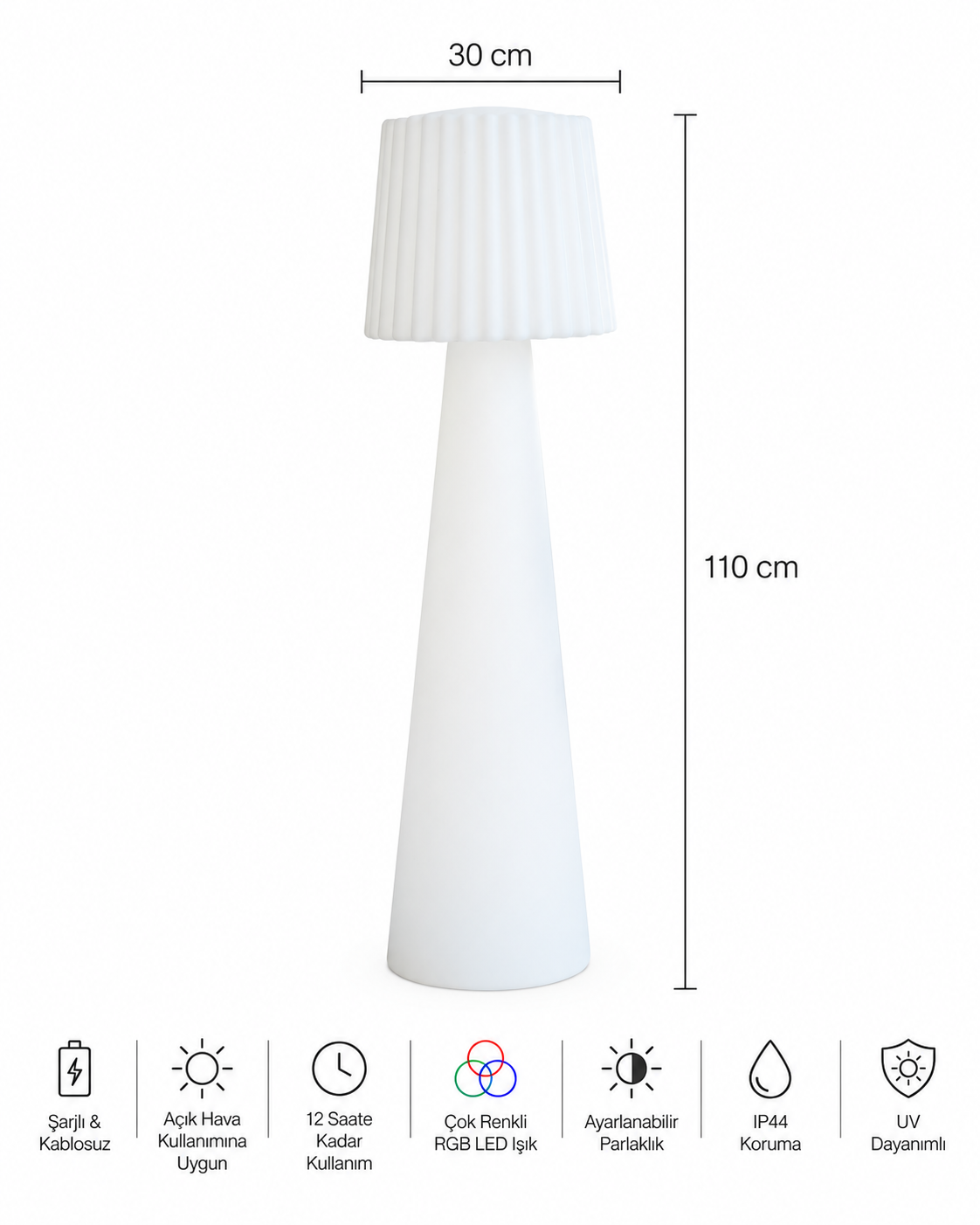 Lady Kablosuz RGB LED Lambader