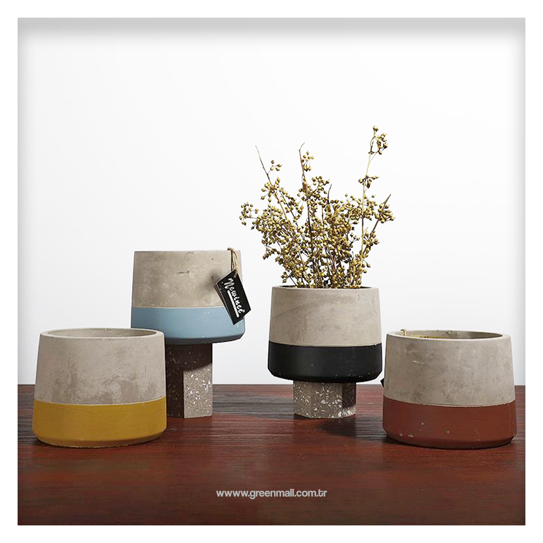 Lenus Beton Saksı Sarı