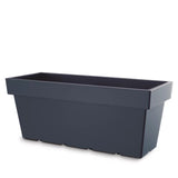 Lofly Case Dikdörtgen Plastik Saksı 99.2x39x41 cm 111.5 L antrasit balkon ve teras saksısı