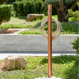 Loop yuvarlak bahçe çeşmesi terracotta 100 cm - silindirik metal gövde 5 cm çap musluk dahil
