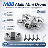 HARVOX M88 engel sensörlü 1080P HD kameralı profesyonel drone, uzaktan kumanda ve 2 batarya