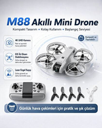HARVOX M88 engel sensörlü 1080P HD kameralı profesyonel drone, uzaktan kumanda ve 2 batarya
