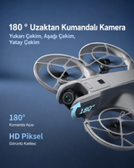 HARVOX M88 engel sensörlü 1080P HD kameralı profesyonel drone, uzaktan kumanda ve 2 batarya