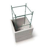 Madera Square ECO Wood Ahşap Görünümlü Küp Plastik Saksı 38.5x38.5x37 cm 31.5 L kahverengi