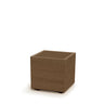 PROSPERPLAST 38.5x38.5x37 cm Madeira ahşap görünümlü kahverengi kare plastik saksı.