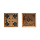 Madera Square ECO Wood Ahşap Görünümlü Küp Plastik Saksı 38.5x38.5x37 cm 31.5 L kahverengi
