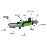 Marius Balıkçı Kanosu Beyaz Gri Siyah