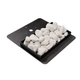 Metal kolon tabanı metalik siyah 40x40 cm - bahçe duşu altlığı galvaniz çelik drenaj delikli