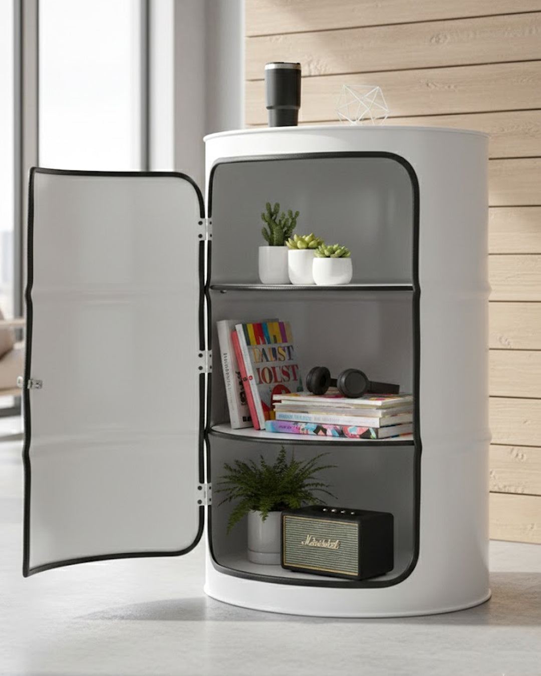 Metal Varil Dolap Beyaz