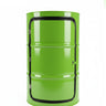 Greenmall 90x60 cm, siyah kapak fitilli ve kilitli yeşil metal varil dolap.