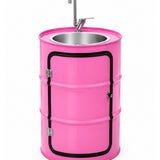 Metal Varil Dolaplı Çeşme Pembe