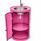 Metal Varil Dolaplı Çeşme Pembe