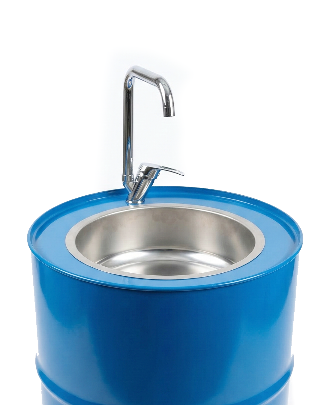 Metal Varil Lavabo Mavi