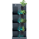 Mini Garden Vertical Dikey Bahçe Modülü 11.4x19.5x47.5 cm antrasit istiflenebilir saksı