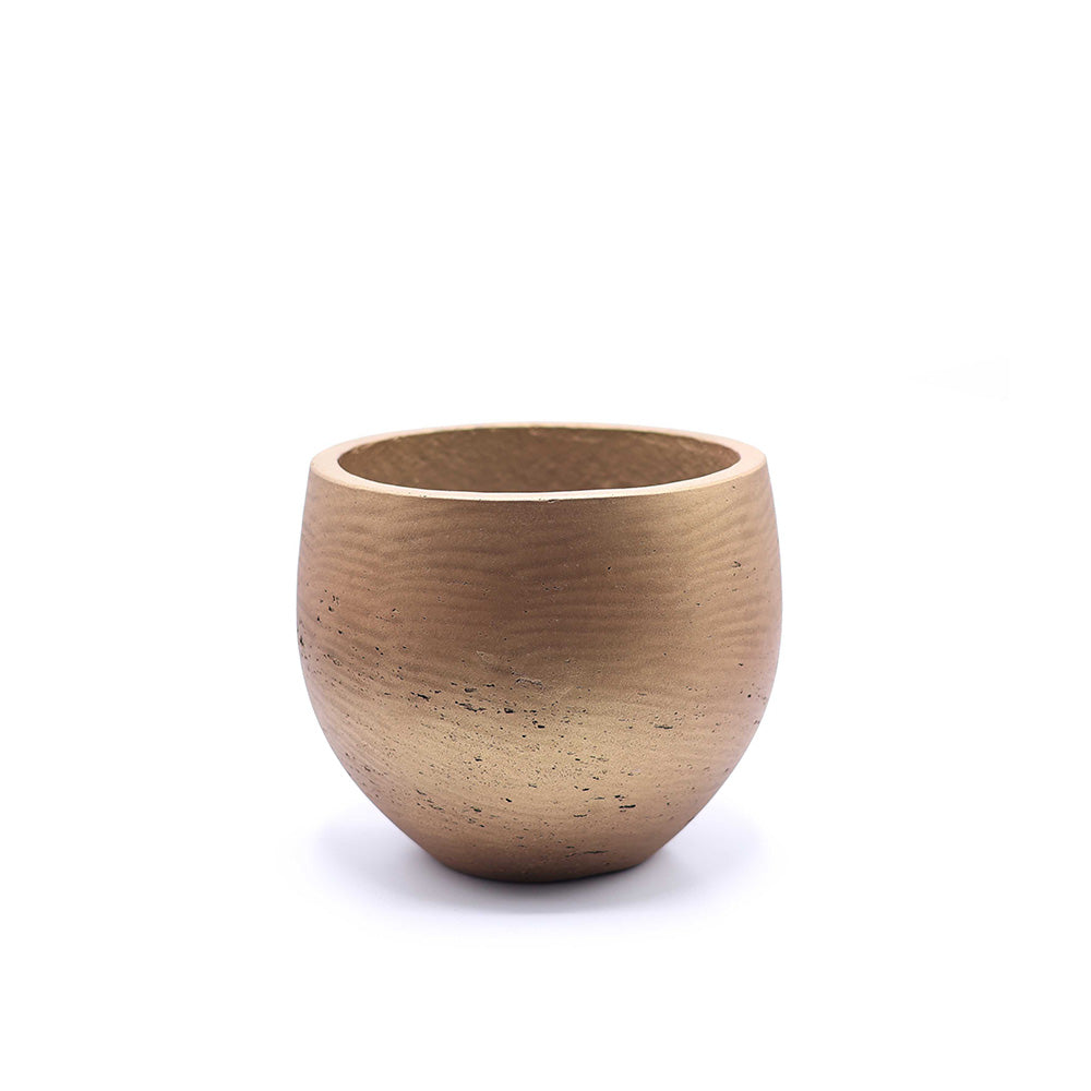 Mini Orb M Bakır Renk Fiberstone Saksı