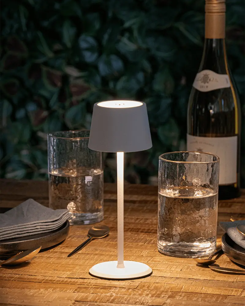 Monte-Carlo Mini Kablosuz Şarjlı Masa Lambası – Beyaz