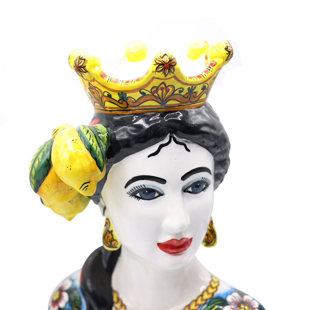 Moor Desenli Büst Heykel