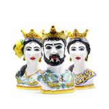 Moor Desenli Büst Heykel