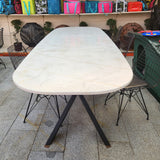 Moroccan Dolomit Mermer Masa Oval