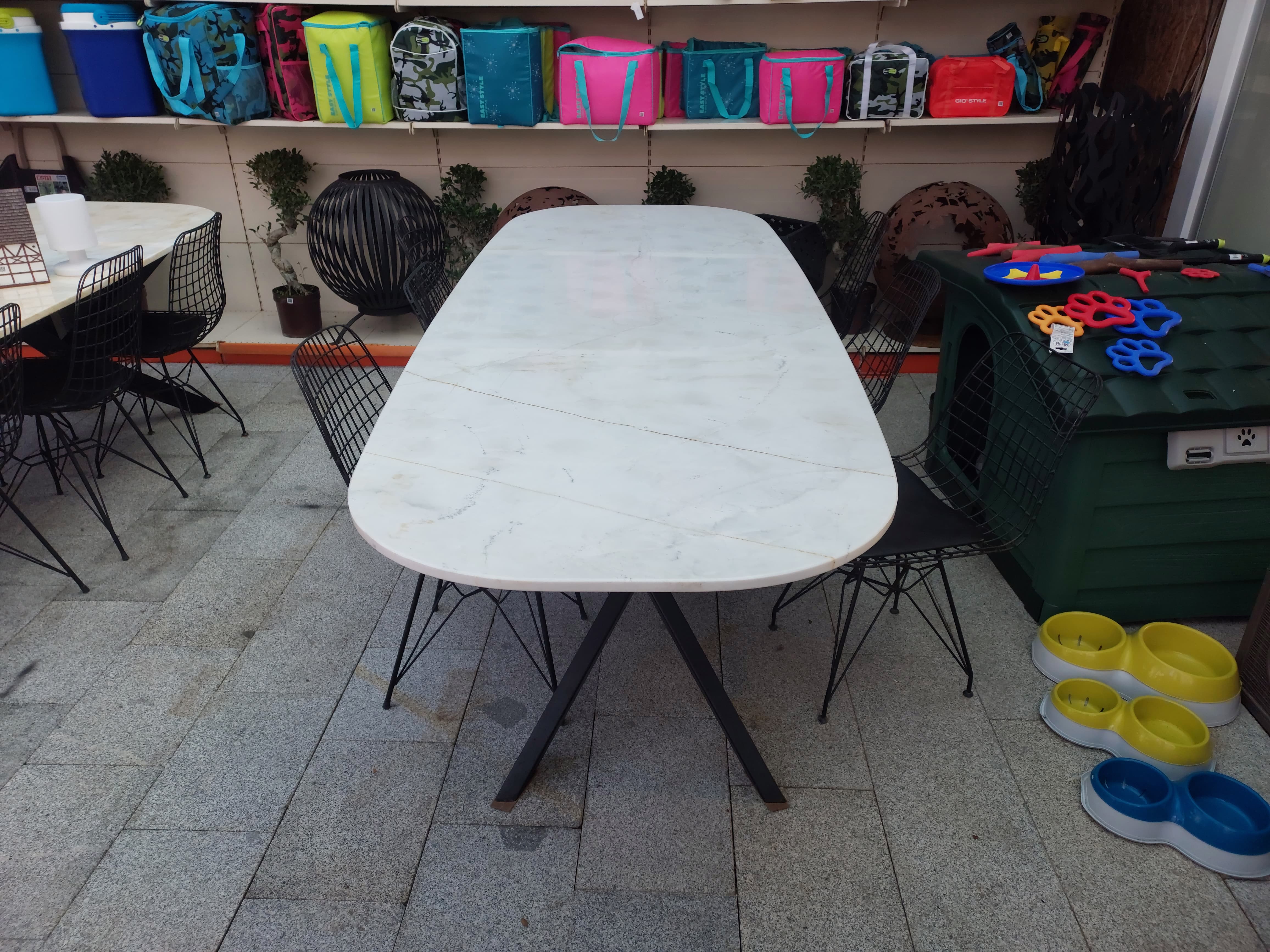 Moroccan Dolomit Mermer Masa Oval