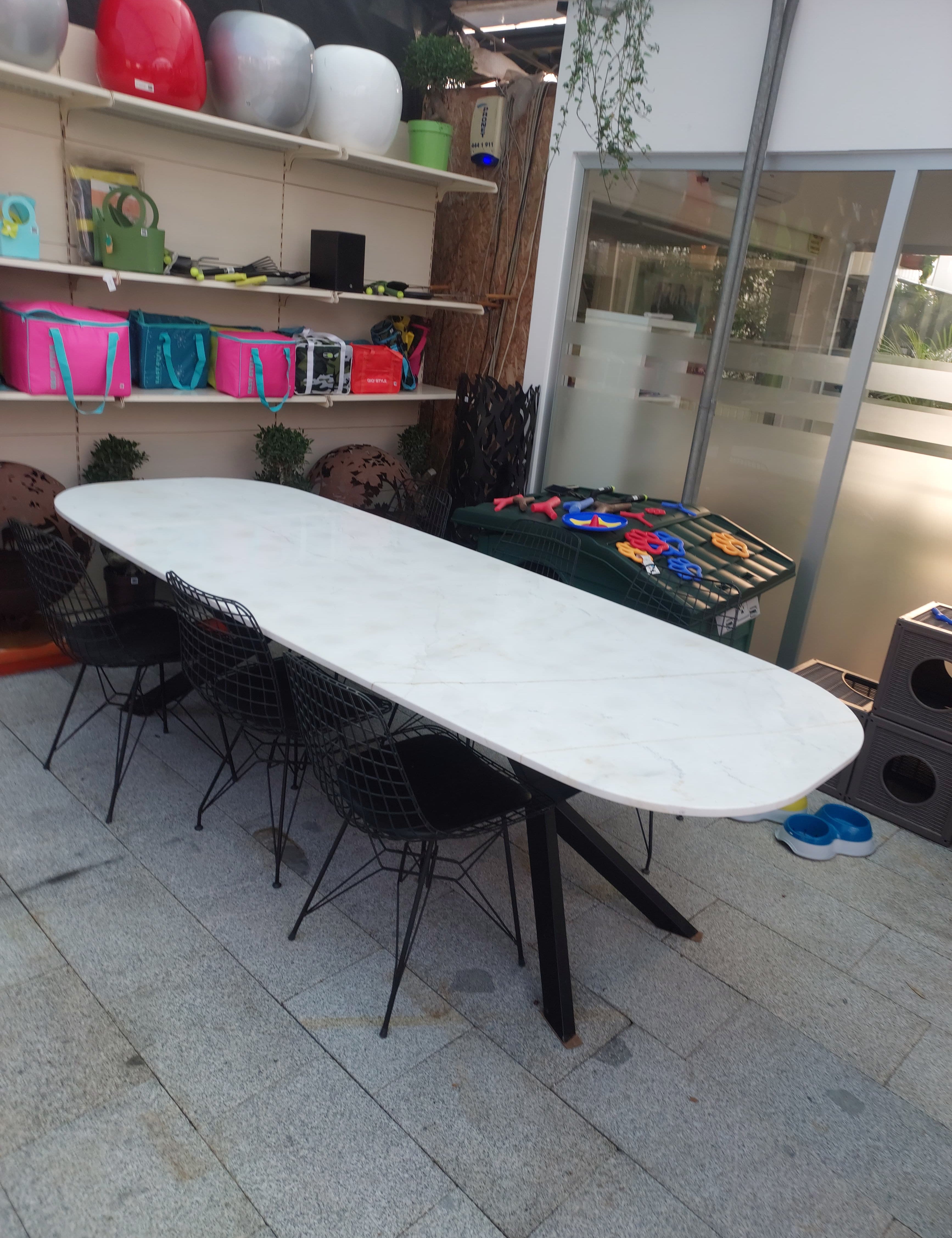 Moroccan Dolomit Mermer Masa Oval