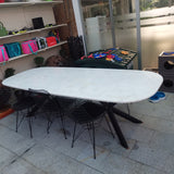 Moroccan Dolomit Mermer Masa Oval