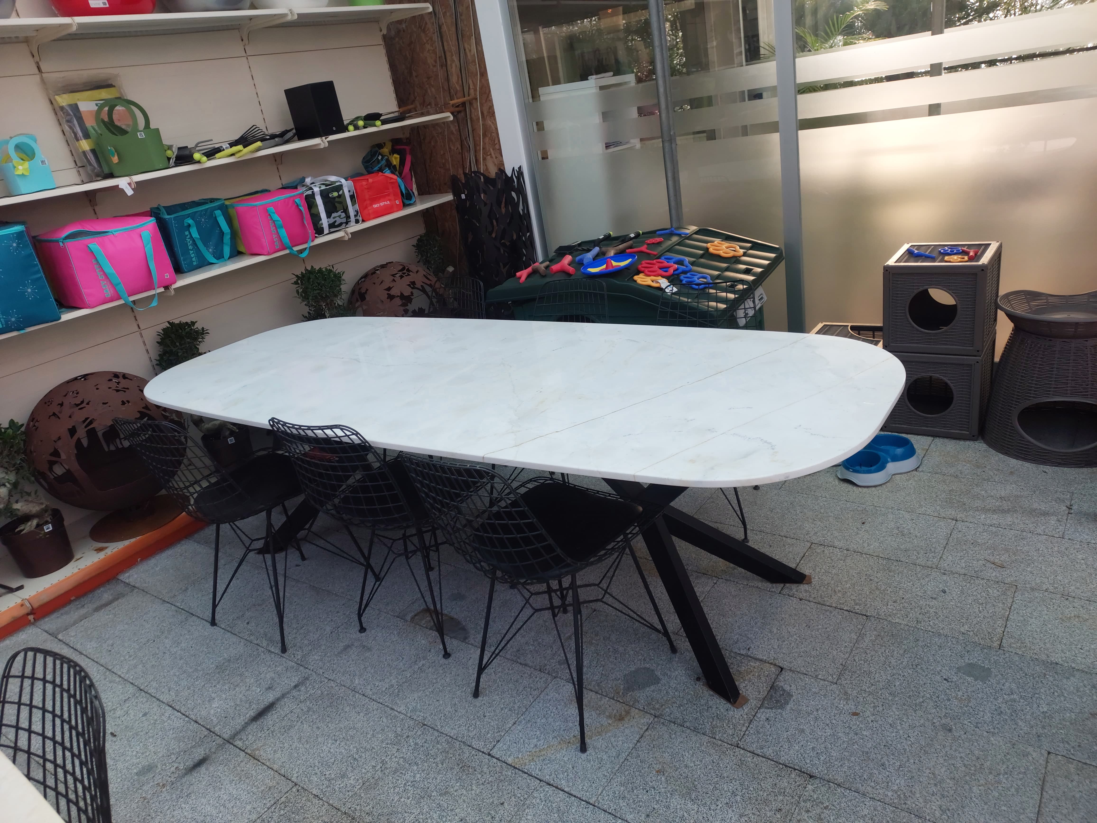 Moroccan Dolomit Mermer Masa Oval