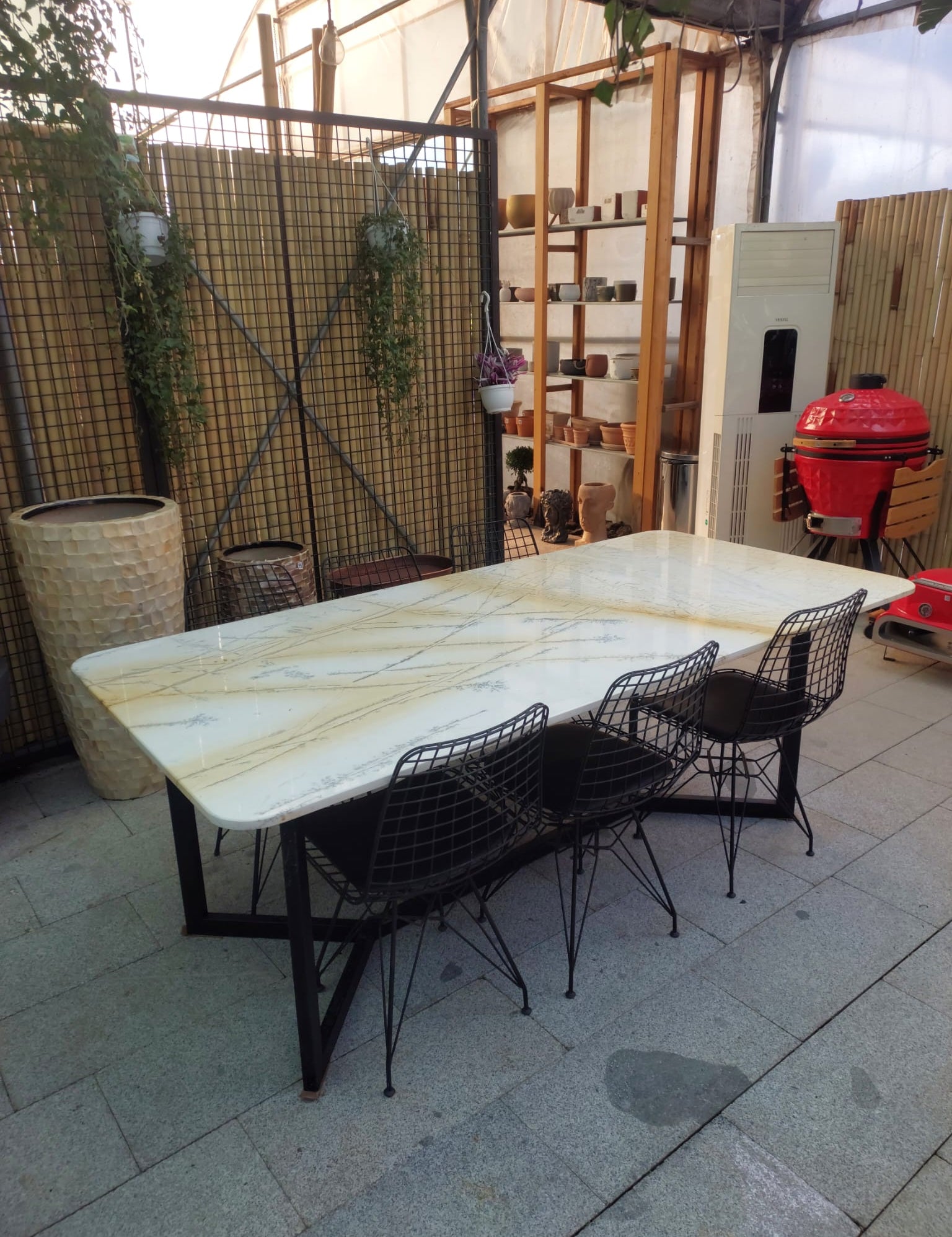 Moroccan White Mermer Masa