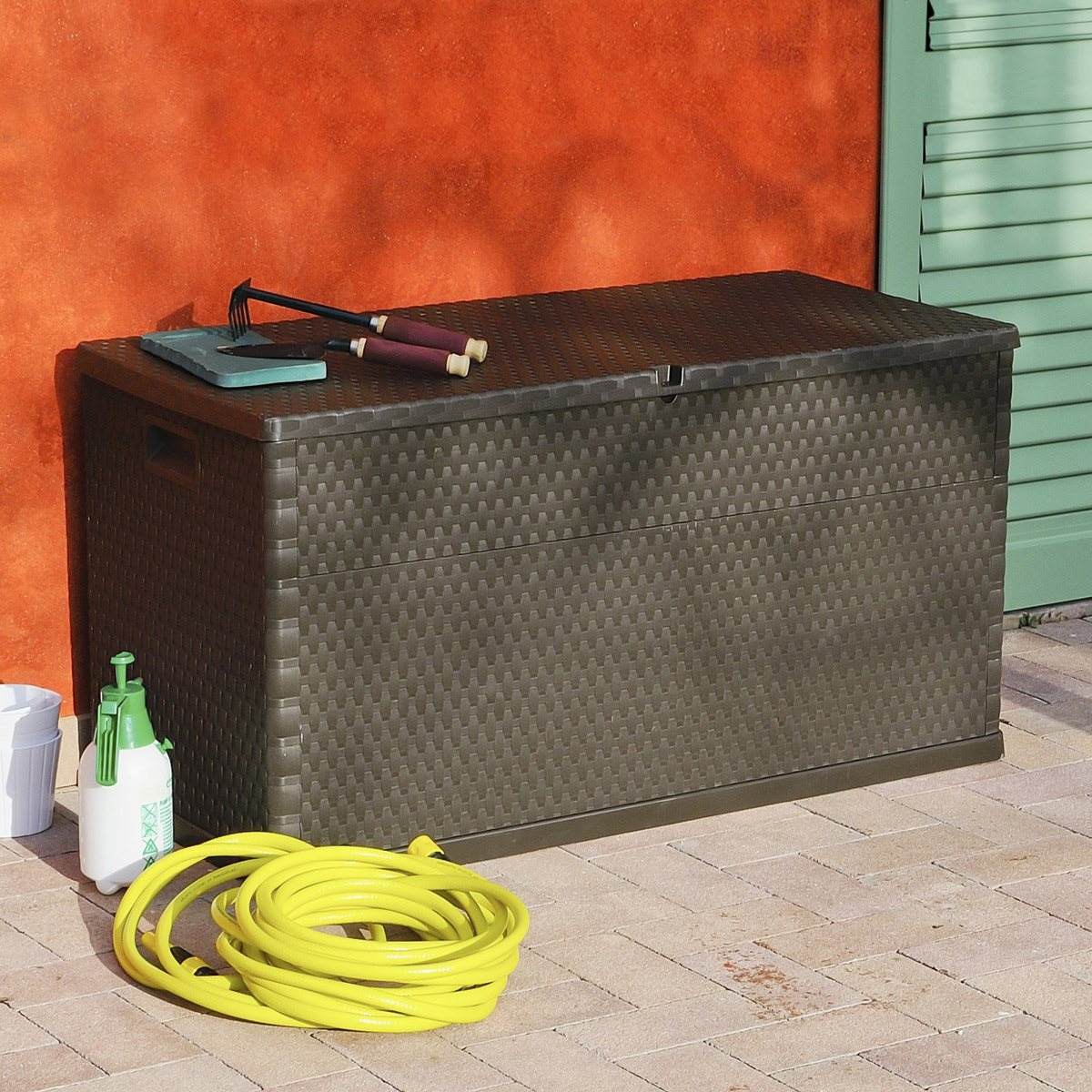 Multibox Rattan Bahçe Dolabı Kahverengi