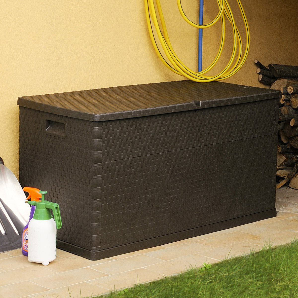 Multibox Rattan Kahverengi Bahçe Dolabı