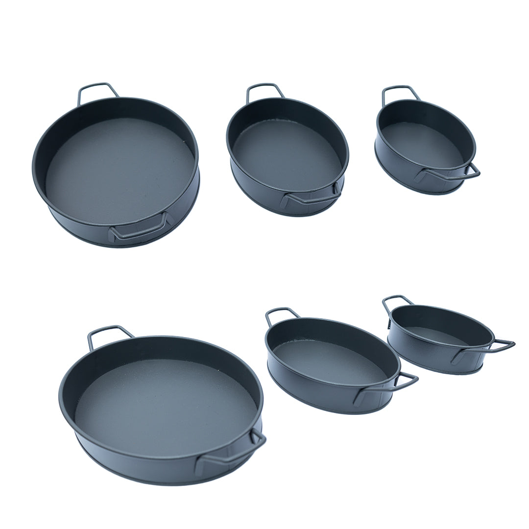 Oval Tepsi Büyük Boy Siyah