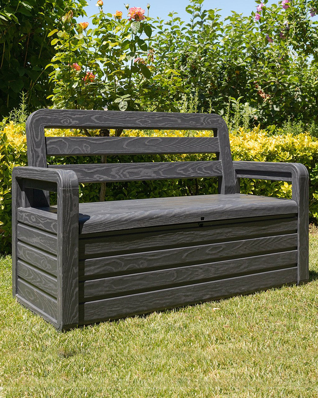 Panchina Forever Spring Antrasit Sandıklı Bahçe Bankı