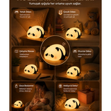 Panda 7 Renk Işıklı Silikon Gece Lambası