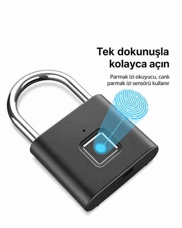 Parmak İzli Asma Kilit