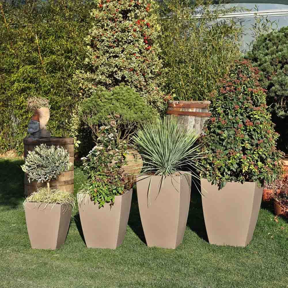 Quadro Veneto 65 Plastik Büyük Saksı Antrasit