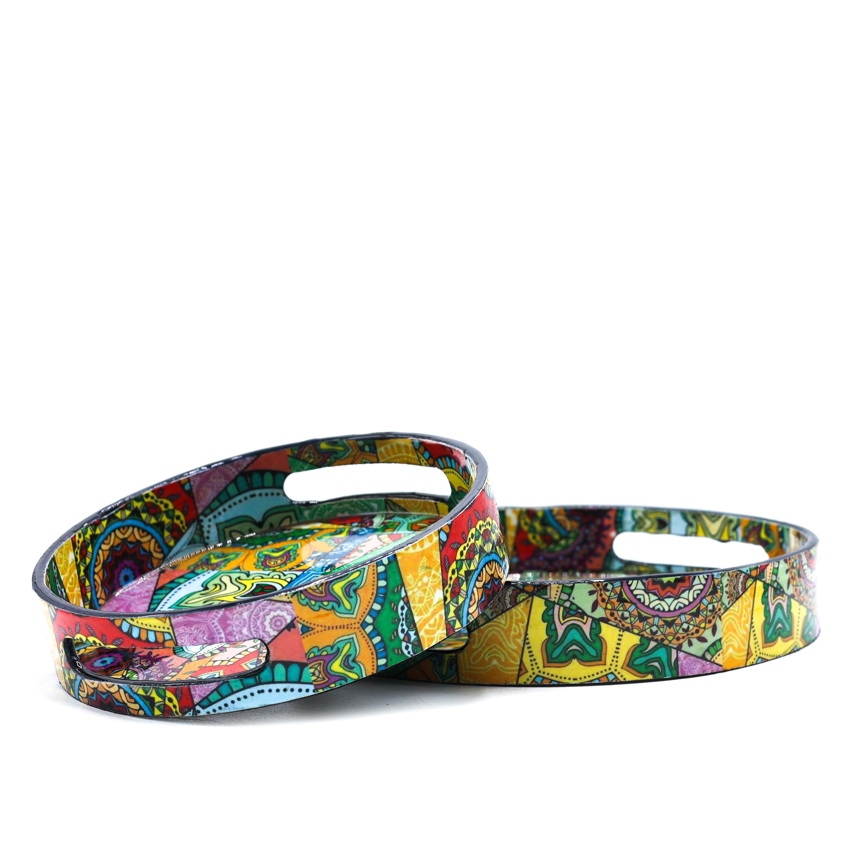 Yuvarlak Ahşap Tepsi Büyük Boy