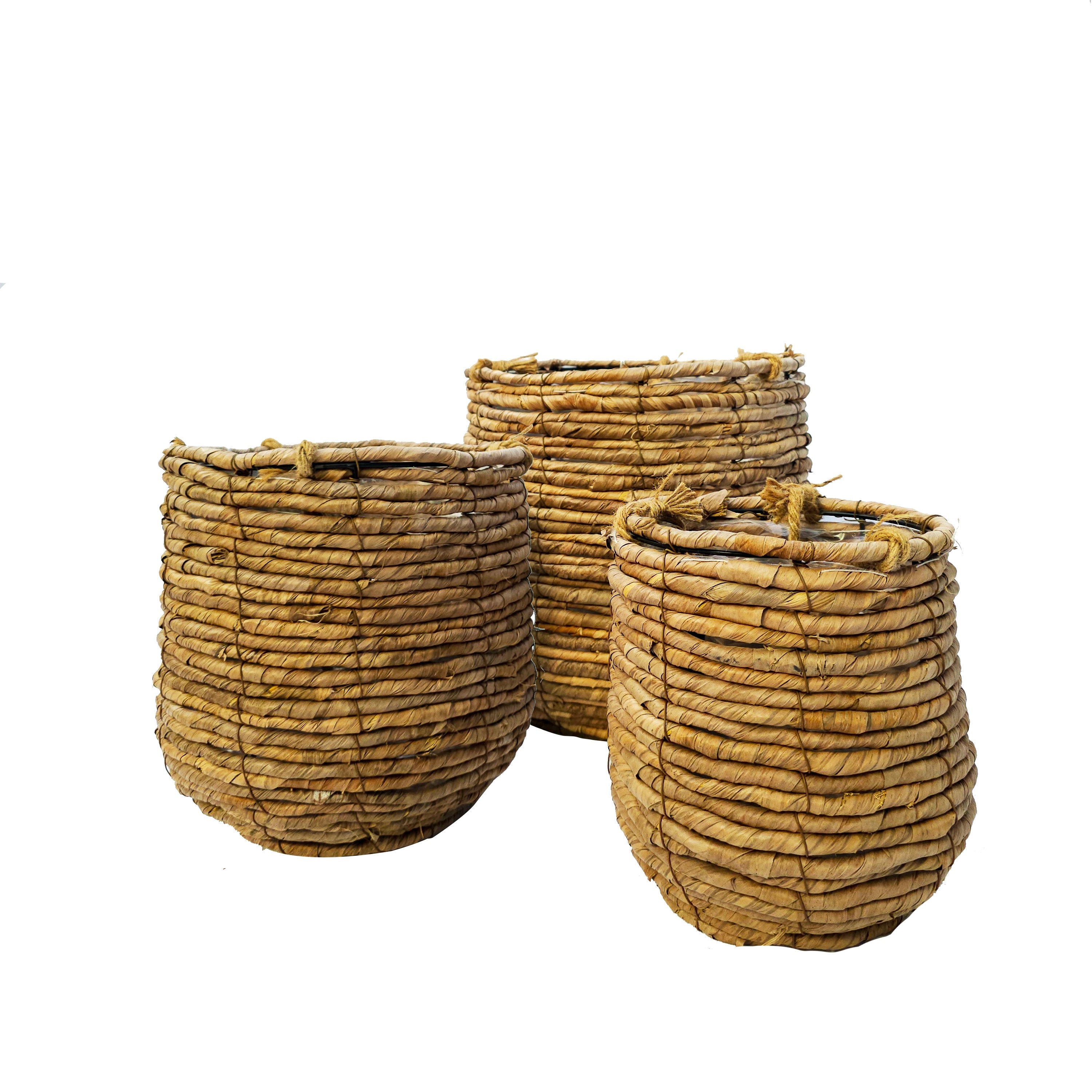 Santo Askılı Hasır Saksı Orta