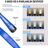Şarjlı LED Boyun Okuma Lambası Mavi