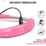 Şarjlı LED Boyun Okuma Lambası Pembe