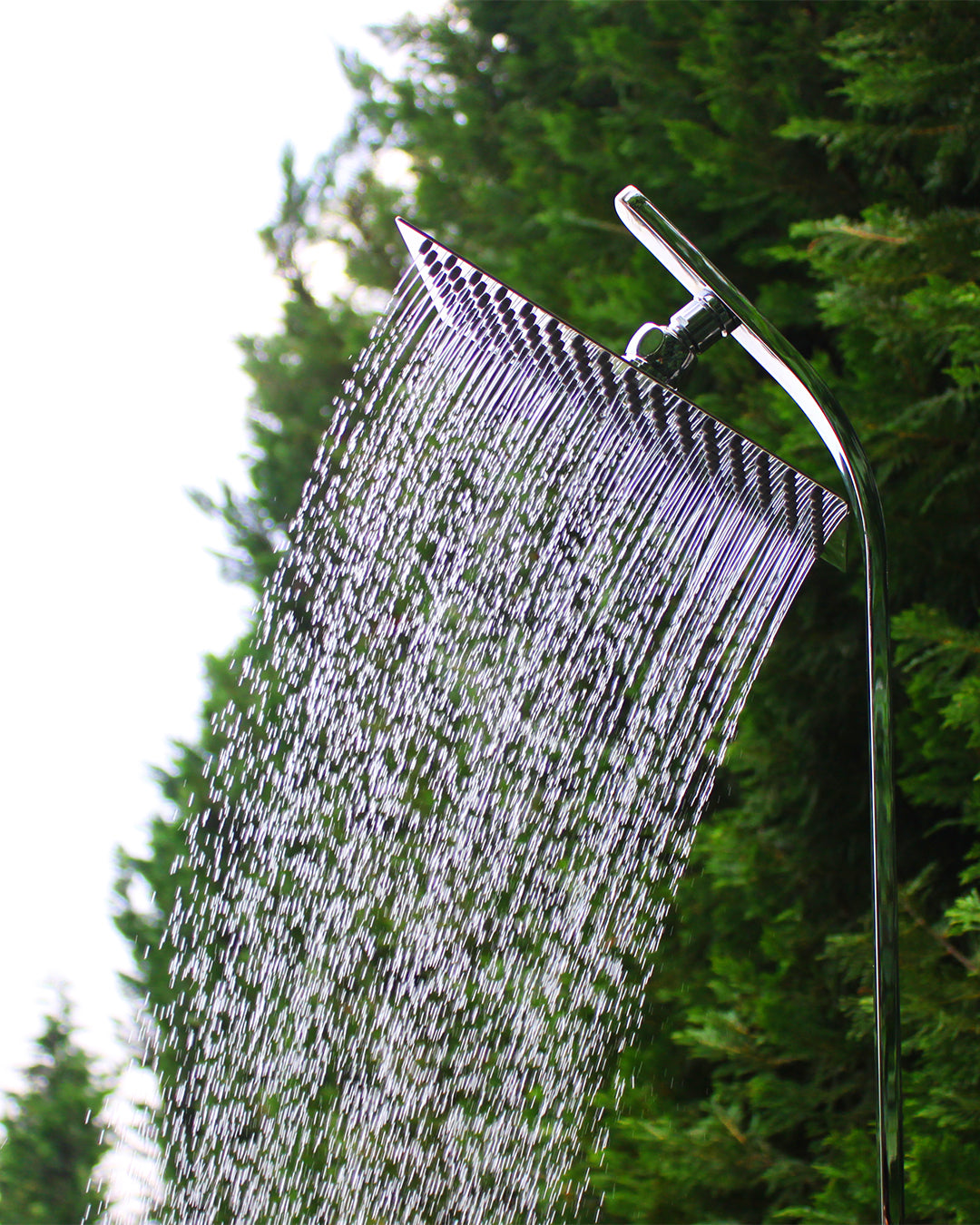 Showerpoint bronz bahçe duşu 220 cm - üçgen form sıcak soğuk su ayarlanabilir başlık