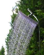 Showerpoint bronz bahçe duşu 220 cm - üçgen form sıcak soğuk su ayarlanabilir başlık