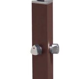 Showerpoint bronz bahçe duşu 220 cm - üçgen form sıcak soğuk su ayarlanabilir başlık