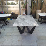 Silver Fantasy Mermer Masa Koyu Gri