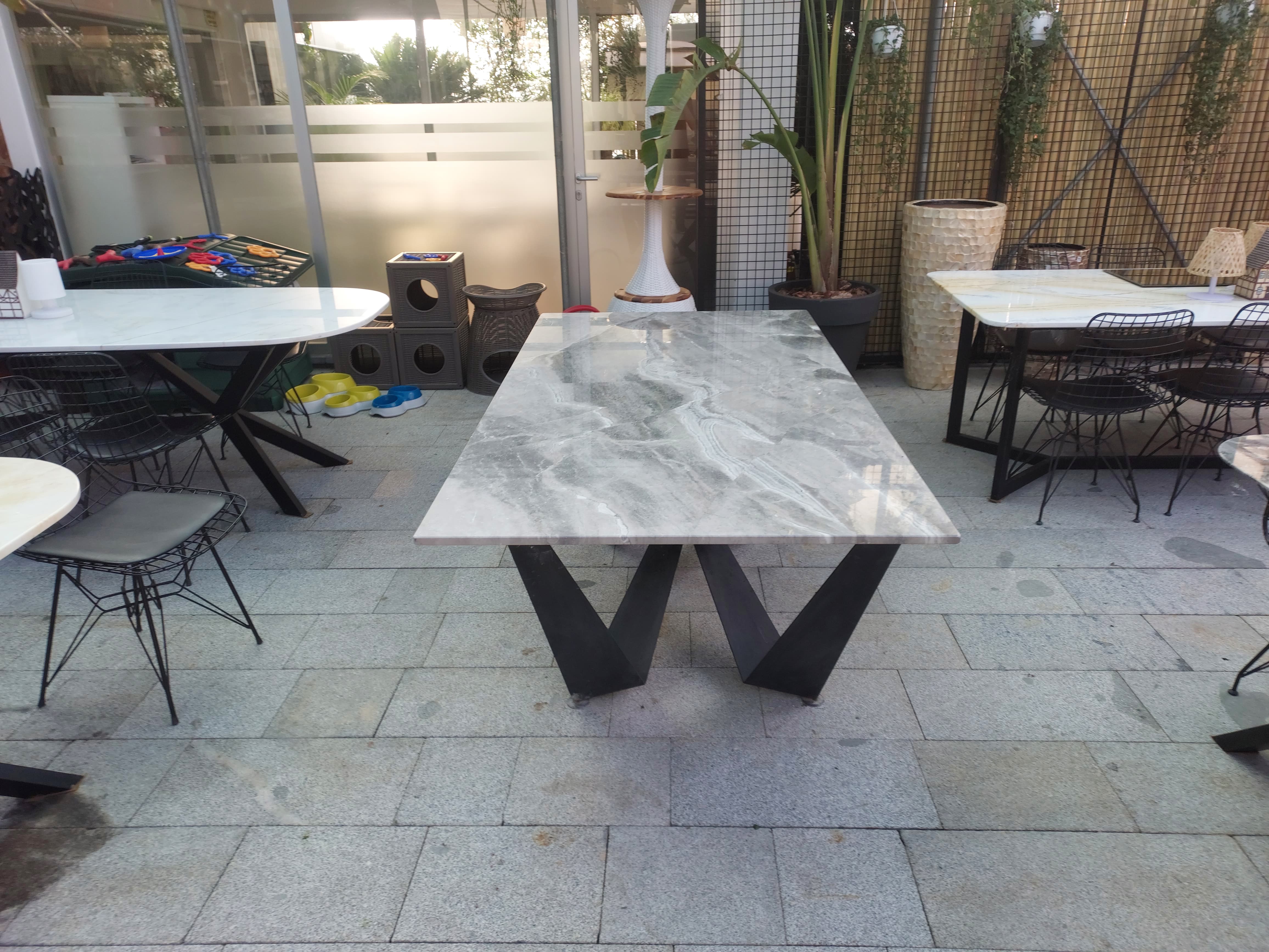 Silver Fantasy Mermer Masa Koyu Gri