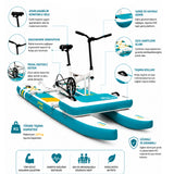 Şişme deniz bisikleti seti pedallı water bike JBL Grip hoparlör ve Intex Flamingo deniz yatağı hediyeli