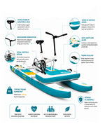 Şişme deniz bisikleti seti pedallı water bike JBL Grip hoparlör ve Intex Flamingo deniz yatağı hediyeli