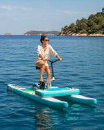 Şişme deniz bisikleti seti pedallı water bike JBL Grip hoparlör ve Intex Flamingo deniz yatağı hediyeli