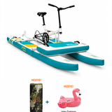 Şişme deniz bisikleti seti pedallı water bike JBL Grip hoparlör ve Intex Flamingo deniz yatağı hediyeli