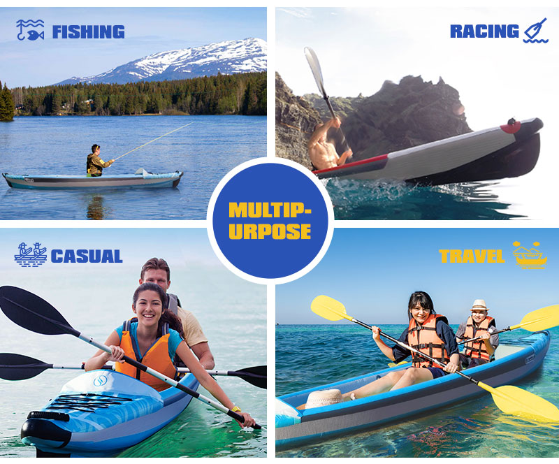 Şişme Kano 2 Yetişkin 1 Çocuk Lacivert