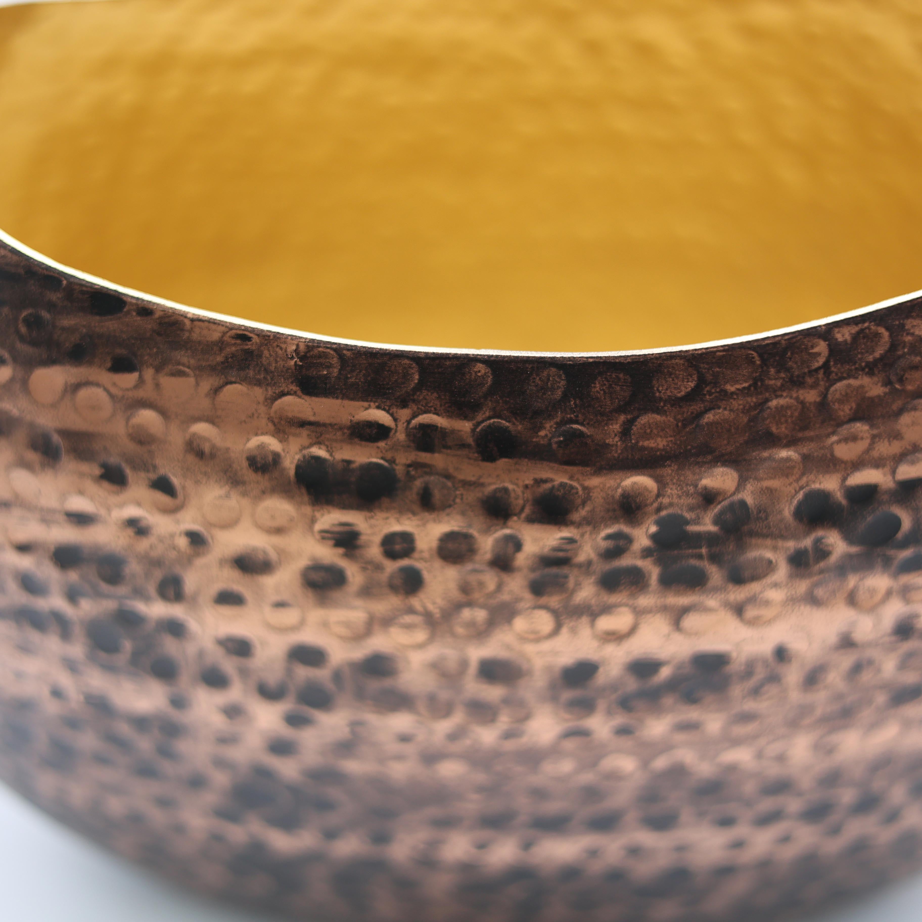 Solo Bronz-Gold Metal Saksı Büyük